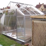 Greenhouse part way through the glazing process