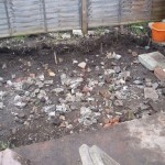 Dug out foundations for greenhouse