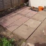 All slabs forming the base of the greenhouse down